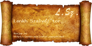 Lenkh Szalvátor névjegykártya