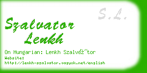 szalvator lenkh business card